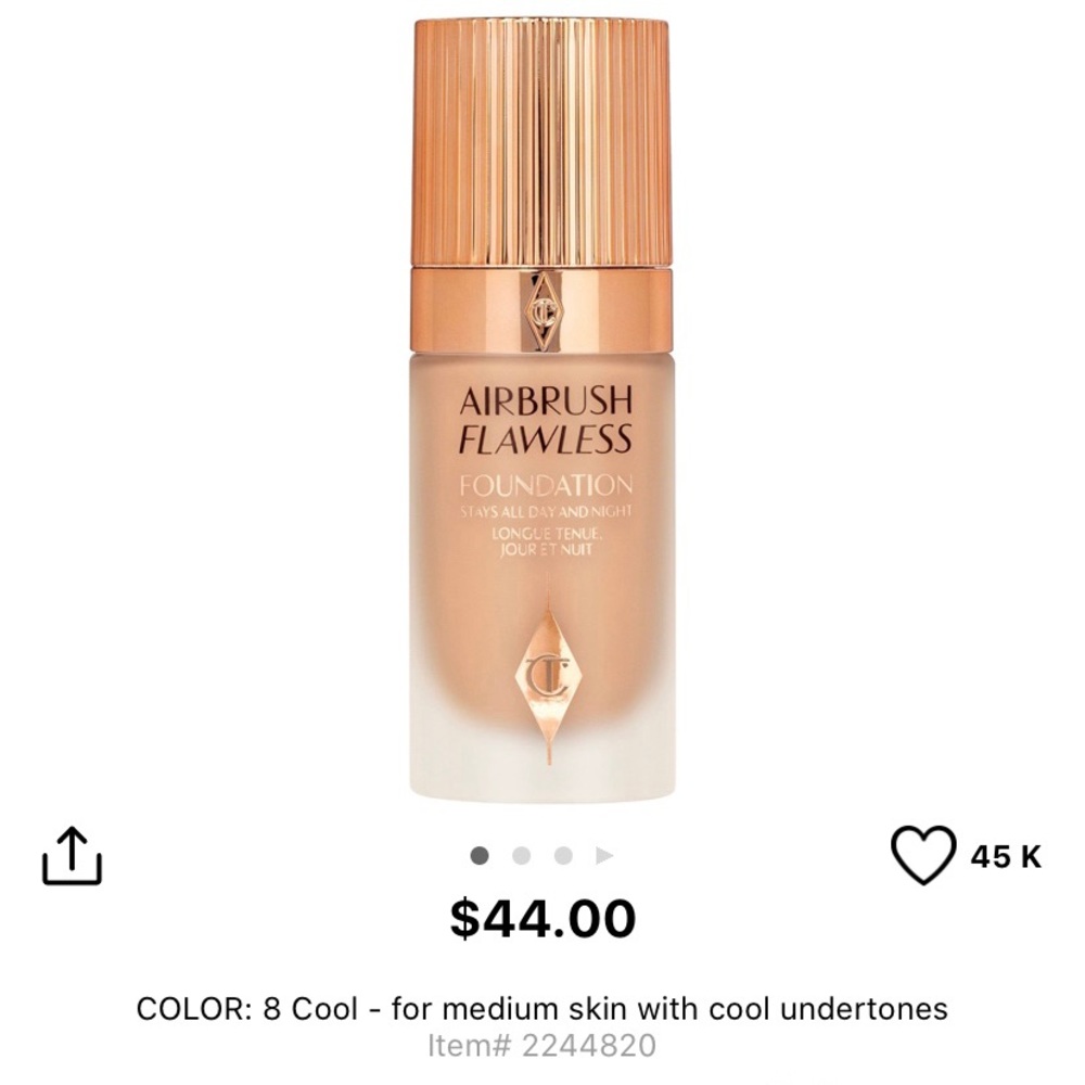CHARLOTTE TILBURY Airbrush Flawless Foundation 8C